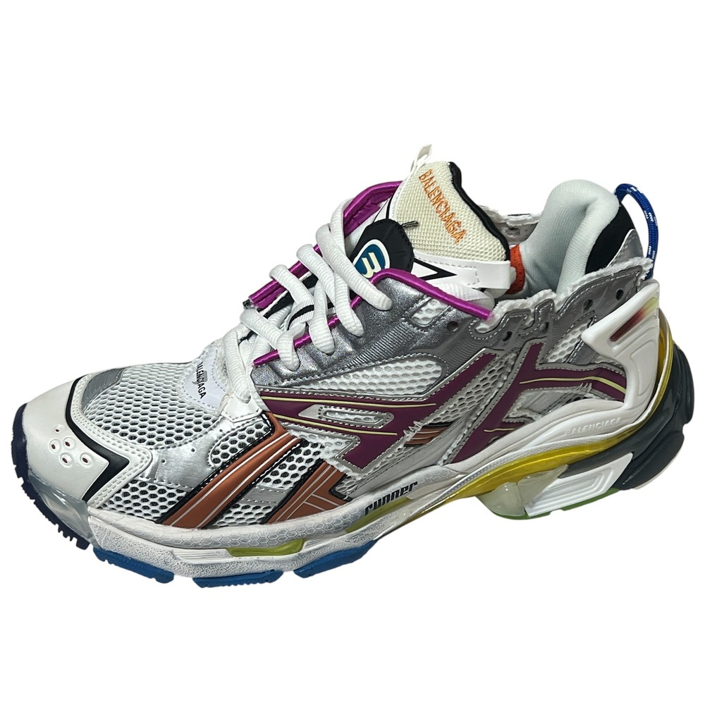 Balenciaga Runner Multi-Color Silver Purple Sneakers 677403 Mens Size 43 US 10 - Picture 14 of 15